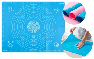 SILIKONOWA STOLNICA MATA PODKŁADKA DO CIASTA ANTYPOŚLIZGOWA SKŁADANA 40x50 - Obrusy i serwetki - miniaturka - grafika 1