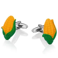 Spinki do mankietów i krawatów - Spinki do mankietów X2 Żółta kukurydza - miniaturka - grafika 1