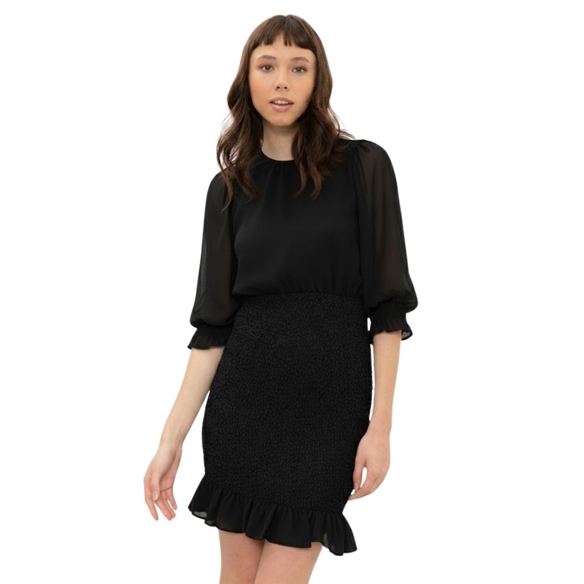 Sukienka damska Vero Moda Beatrice czarna dopasowana-XS