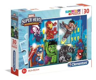 Clementoni Puzzle 30 Super Kolor Superhero - Puzzle - miniaturka - grafika 1