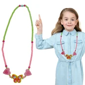 Zabawki interaktywne dla dzieci - Drewniany Naszyjnik Łańcuszek Biżuteria Koraliki - miniaturka - grafika 1