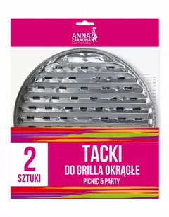 Anna Zaradna Tacki Do Grilla Okrągłe 2 Sztuki Duże - Akcesoria do grilla - miniaturka - grafika 1
