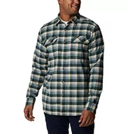 Koszule męskie - Columbia Męska koszula turystyczna Flare Gun Stretch Flanelowa Pończocha, Krata, 3X, Spruce Shadow Plaid, 3X - miniaturka - grafika 1