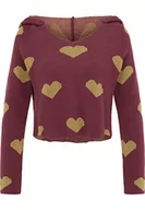 Swetry damskie - ocy Sweter damski 82733581, bordowy, XS/S, bordowy, XS-S - miniaturka - grafika 1