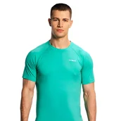 Koszulki sportowe męskie - Koszulka męska GymBeam Men‘s Pulse X Running T-shirt Green XL - miniaturka - grafika 1