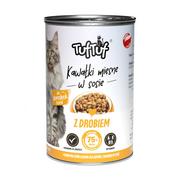 Mokra karma dla kotów - Karma mokra dla kota TUF TUF kawałki mięsne z drobiem 415 g - miniaturka - grafika 1
