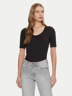 Bluzki damskie - Calvin Klein Bluzka K20K208050 Czarny Slim Fit - miniaturka - grafika 1