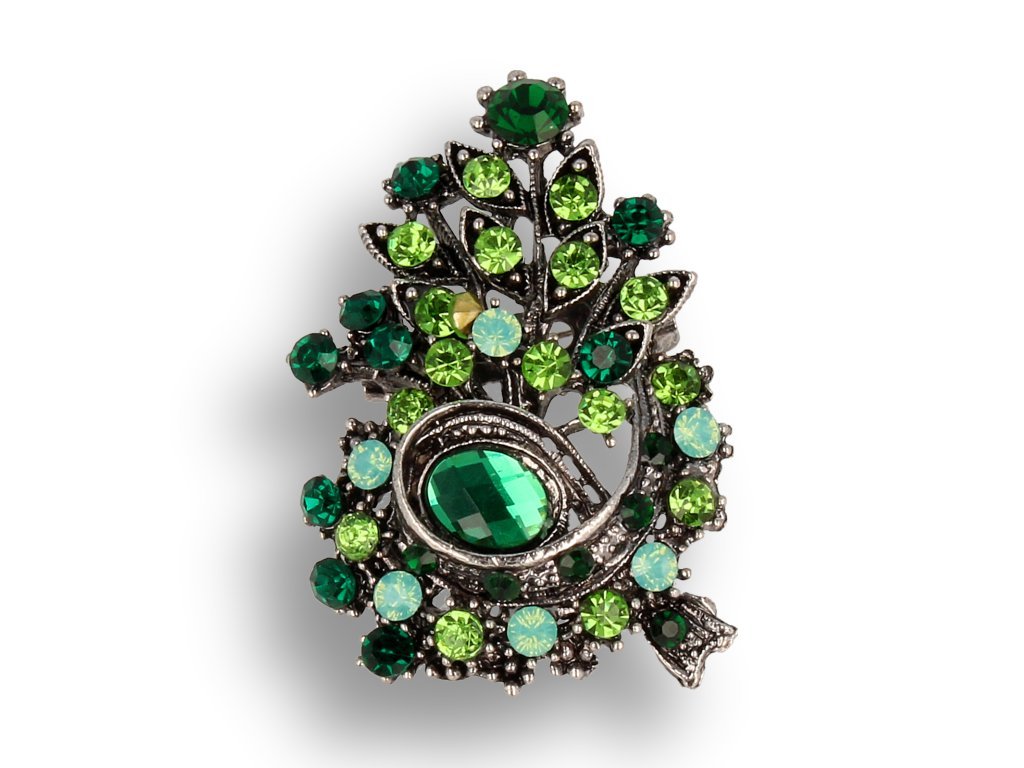 BROSZKA damska z kryształkami