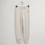 Spodnie damskie - Damskie Spodnie GANT LOCK UP SWEAT PANTS 4204911.34 – Beżowy - miniaturka - grafika 1
