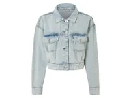 Kurtki damskie - esmara® Kurtka jeansowa damska z bawełny (Jasnoniebieski, 44) - miniaturka - grafika 1