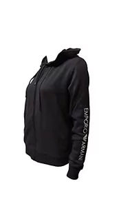 Emporio Armani Underwear Damska kurtka Iconic Terry Full Zip Jacket, czarna, XS, czarny, XS - Kurtki damskie - miniaturka - grafika 1