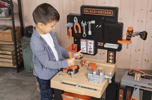 Smoby Black+Decker Mega warsztat 3w1 - Mały majsterkowicz - miniaturka - grafika 6