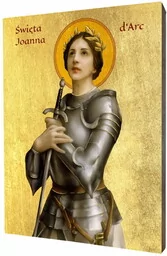 Ikona religijna święta Joanna d''Arc - Dziewica Orleańska - Ikony i obrazy sakralne - miniaturka - grafika 1