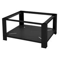 Meble łazienkowe - Waschmaschinen Untergestell mit Ablage 63x54 cm Schwarz aus Stahl ML-Design - miniaturka - grafika 1
