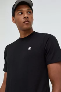 Koszulki męskie - 47brand t-shirt bawełniany MLB New York Yankees kolor czarny gładki - grafika 1