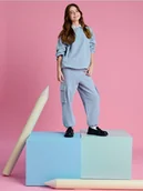 Swetry dla dziewczynek - Sinsay - Bluza - niebieski - miniaturka - grafika 1