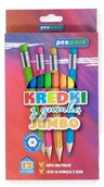 Pozostałe akcesoria dla plastyków - POLSIRHURT Kredki ołówkowe Jumbo z gumką 12 kolorów 2666-12-G - miniaturka - grafika 1