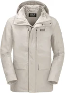 Kurtki i kamizelki sportowe damskie - Jack Wolfskin West Coast 2l Jkt W 1110811-5062 białe S - miniaturka - grafika 1