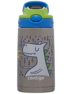 Shakery i bidony sportowe - Bidon termiczny dla dziecka Contigo Easy Clean 380 ml Zielony Smok - miniaturka - grafika 1