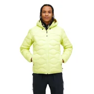 Kurtki i kamizelki sportowe męskie - Kurtka Peak Performance puchowa męska Helium Down Hood Jacket żółta - XXL - miniaturka - grafika 1