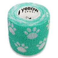 Apteczki i materiały opatrunkowe - yellowBAND Bandaż Kohezyjny 5cm x 4,5m Zielony w Łapki - miniaturka - grafika 1