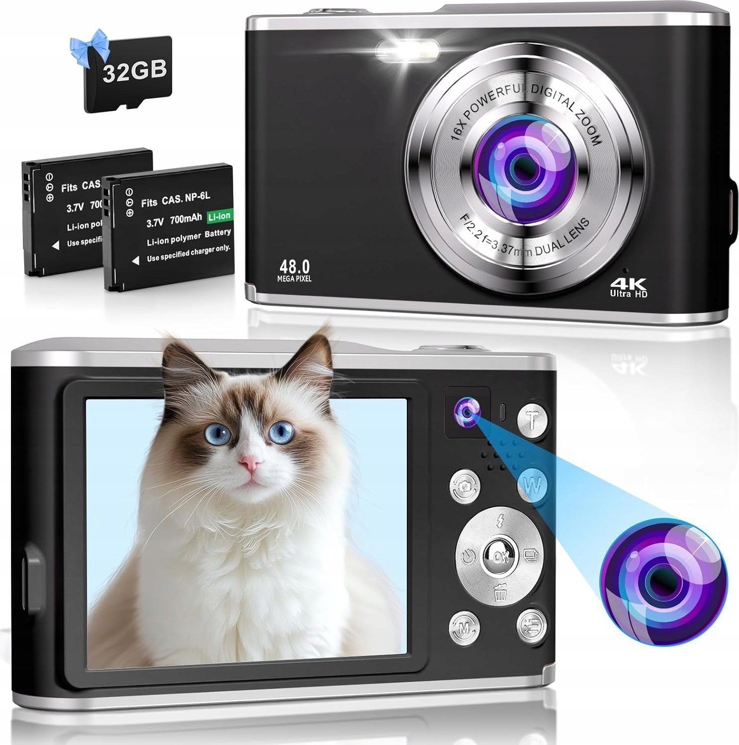 TEBNGIHNM c4K 32GB FHD 48MP 2,8cala 16 zoom 2024