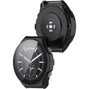 Etui ochronne 2w1 nakładka z szkłem Alogy do Xiaomi Mi Watch S1 Global Czarne - Akcesoria do smartwatchy - miniaturka - grafika 2