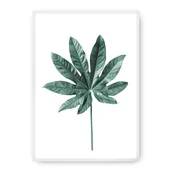Plakaty - Dekoria Dekoria Plakat Leaf Emerald Green 40 x 50 cm Ramka Biała 221D-000-01 - miniaturka - grafika 1