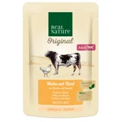 Mokra karma dla kotów - REAL NATURE Original Adult 12 x 85 g Kurczak z wołowiną, Pasztet / Mus - miniaturka - grafika 1