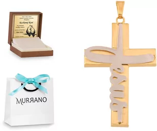 Złoty krzyżyk 585 prezent grawer pudełko - Biżuteria religijna - miniaturka - grafika 1