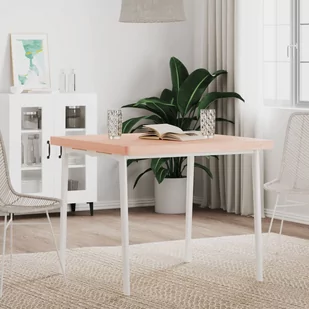 vidaXL Blat do stołu, 80x80x4 cm, kwadratowy, lite drewno bukowe - Meble modułowe i akcesoria - miniaturka - grafika 1