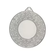 Gadżety dla kibiców - Medal srebrny ogólny z miejscem na emblemat 25 mm - stalowy - miniaturka - grafika 1