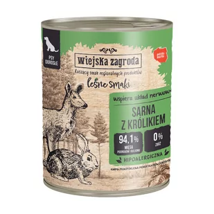 Karma Mokra Dla Psa Wiejska Zagroda Leśne Smaki Sarna Z Królikiem 800 G - Mokra karma dla psów - miniaturka - grafika 1