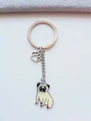 Breloki - Breloczek Brelok Do Kluczy Pies Rasa Mops - miniaturka - grafika 1