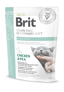 Brit VET Brit Veterinary Diet Struvite Chicken&Pea Sucha Karma dla kota op 400g - Sucha karma dla kotów - miniaturka - grafika 2