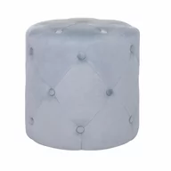 Taborety i hokery - Beliani Puf welurowy 40 cm szary COROLLA - miniaturka - grafika 1