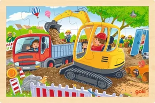 Puzzle z podstawką, pojazdy budowlane - Łamigłówki - miniaturka - grafika 1
