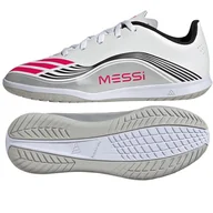 Piłka nożna - Buty adidas F50 Messi Club Jr IN JP7452 biały 32 - miniaturka - grafika 1