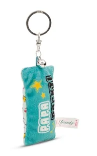 NICI 62109 breloczek do kluczy mini pluszowa poduszka tata rockt 8 cm z dzwoneczkiem kolorowy towarzysz do plecaka lub torby, uchwyt na klucze dla małych i dużych 62109 - Plecaki - miniaturka - grafika 1