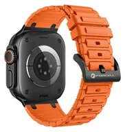 Akcesoria do smartwatchy - ForCell Pasek do Apple Watch F-Design FA06 silikonowe otwory 42 / 44 / 45 / 49 mm pomarańczowy - miniaturka - grafika 1