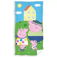 Okrycia kąpielowe dla dzieci - Ręcznik bawełniany 70x140 Świnka Peppa rodzina - miniaturka - grafika 1