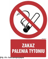 Tablice BHP - SIGNPROJECT GC036 - Zakaz palenia tytoniu 300x450 - miniaturka - grafika 1
