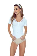 Koszulki i topy damskie - Koszulka damska z koronkowym detalem na dekolcie Daisy biała XXL - miniaturka - grafika 1