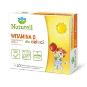 Przeziębienie i grypa - Naturell Witamina D dla dzieci x60 tabletek do rozgryzania i żucia - miniaturka - grafika 1
