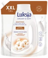 Kosmetyki do kąpieli - Pielęgnujący płyn do kąpieli z mleczkiem bawełnianym Luksja 1500 ml Zapas - miniaturka - grafika 1