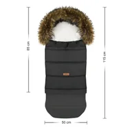 Śpiworki dla dzieci - ŚPIWOREK DO WÓZKA DZIECIĘCEGO/FOTELIK/SANKI, WODOSZCZELNY 115/85 CM CZARNY - miniaturka - grafika 1