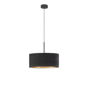 LYSNE Czarny żyrandol z welurowym kloszem SINTRA VELUR fi 40 cm kolor czarny ze złotym wnętrzem 14531V/6121 kolor czarny ze złotym wnętrzem - Lampy sufitowe - miniaturka - grafika 2