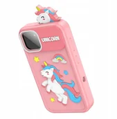 Zabawki interaktywne dla dzieci - HOCO telefon do gier dla dzieci 2,8" Y103 różowy - miniaturka - grafika 1