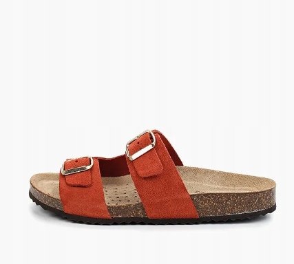 GEOX KLAPKI DAMSKIE SKÓRZANE POMARAŃCZOWE 36 ŻIH