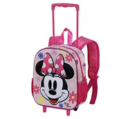 Plecaki - Minnie Maus Floral-KMały plecak 3D z kółkami, różowy, Rosa, Mały plecak 3D z kółkami Floral - miniaturka - grafika 1